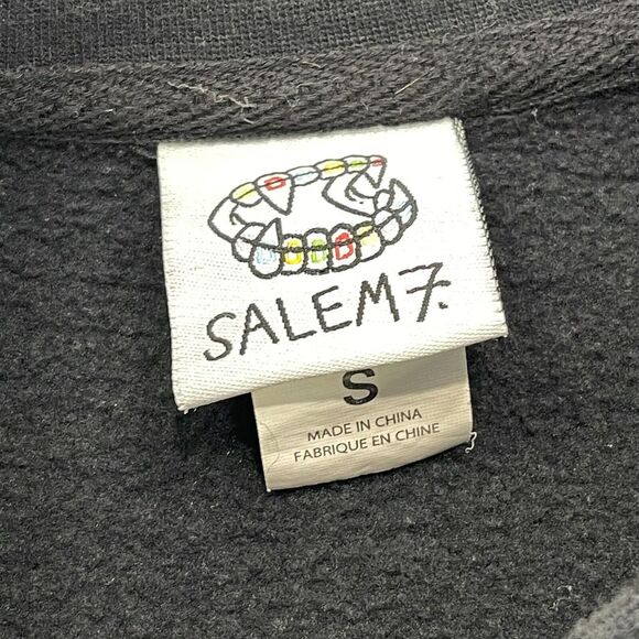 Salem7 Sz Small Pullover Sweatshirt Skull Butterfly Black Long Sleeve Skateboard - Picture 5 of 9